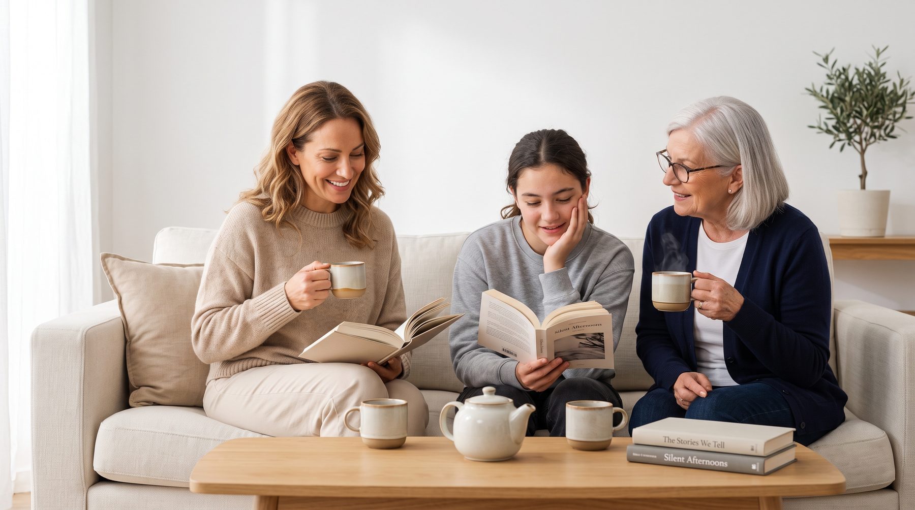 Tres mujeres leyendo